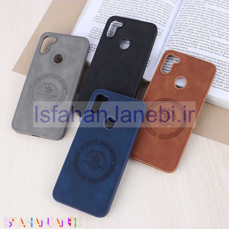 اصفهان جانبی-قاب چرمی Polo & Racquet Club سامسونگ Galaxy A11 / M11 طرح مگ سیف
