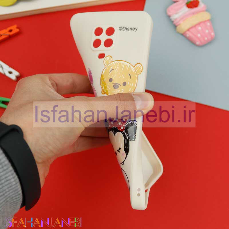 اصفهان جانبی-قاب سیلیکونی سفید محافظ لنزدار طرح دیزنی دخترانه Xiaomi Redmi Note 9s / Note 9 Pro