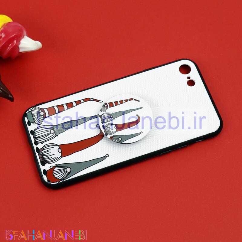 اصفهان جانبی-قاب فانتزی برجسته + پاپ سوکت طرح کوتوله iPhone 7/8 سری D