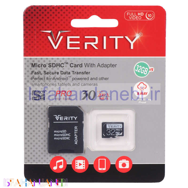 اصفهان جانبی-رم میکرو 32 گیگ وریتی Verity Pro C10 30MB/s + خشاب