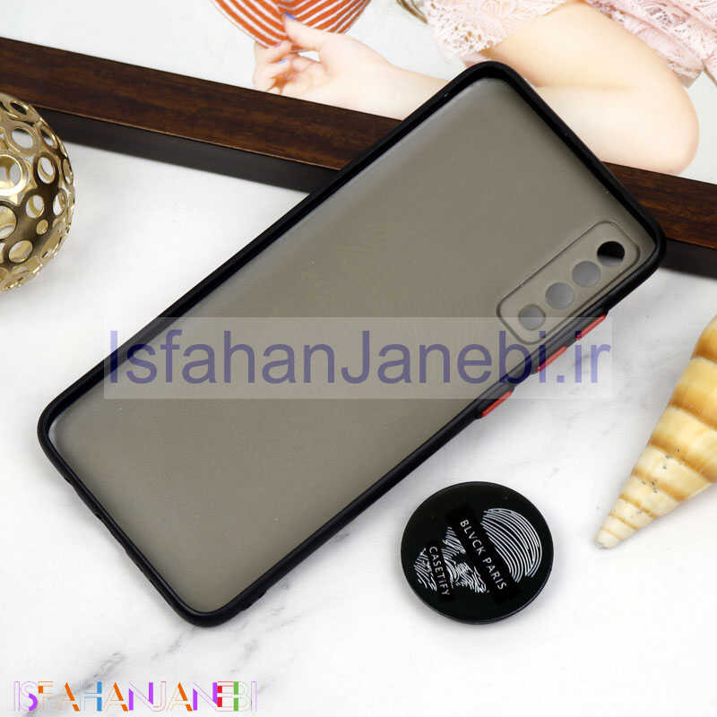 اصفهان جانبی-قاب PC محافظ لنز دار طرح Blvck + پاپ سوکت Samsung Galaxy A70