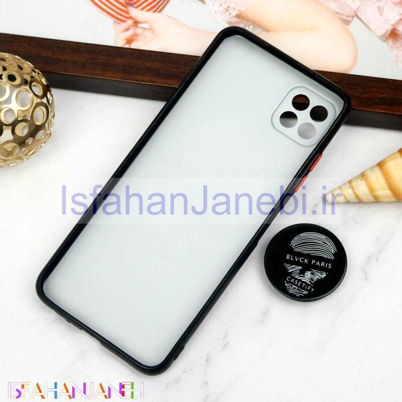 اصفهان جانبی-قاب PC محافظ لنز دار طرح Blvck + پاپ سوکت Samsung Galaxy A22 5G