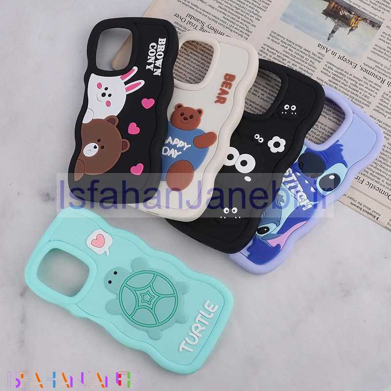 اصفهان جانبی-قاب موج دار شیائومی Redmi Note 12 4G عروسک برجسته طرح دار