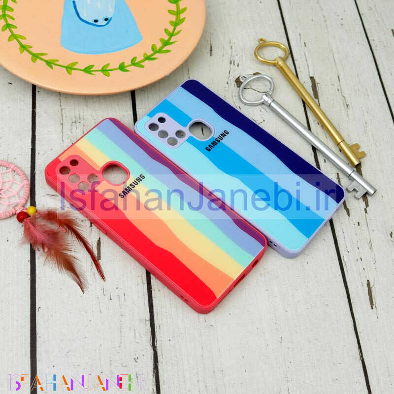 اصفهان جانبی-قاب محافظ لنزدار پشت گلسی آبرنگی Samsung Galaxy A21s
