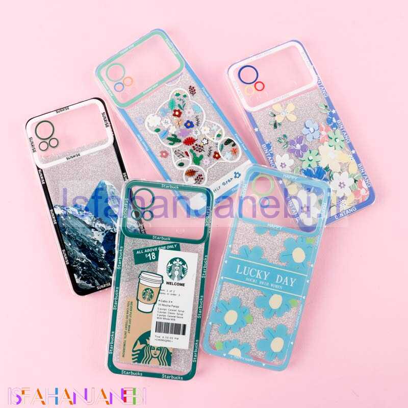 اصفهان جانبی-قاب فانتزی دور رنگی اکلیلی محافظ لنزدار Xiaomi Poco X4 Pro 5G