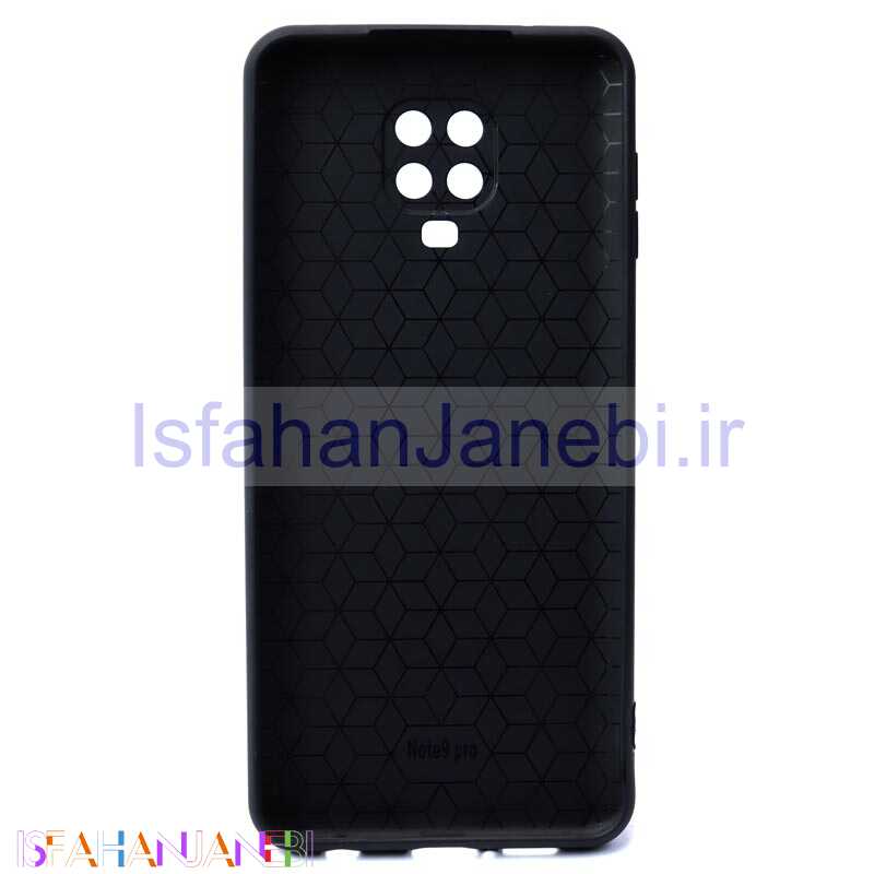 اصفهان جانبی-قاب ژله ای شطرنجی محافظ لنز دار Xiaomi Redmi Note 9 Pro مشکی