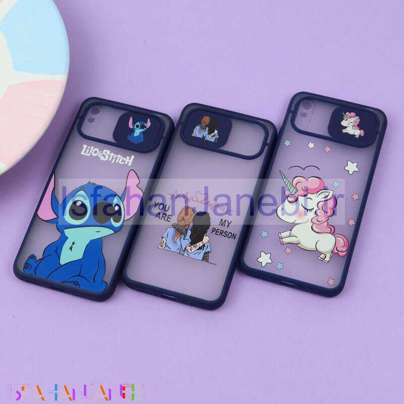 اصفهان جانبی-قاب محافظ لنز دار کشویی طرحدار سرمه ای Xiaomi Redmi 9A