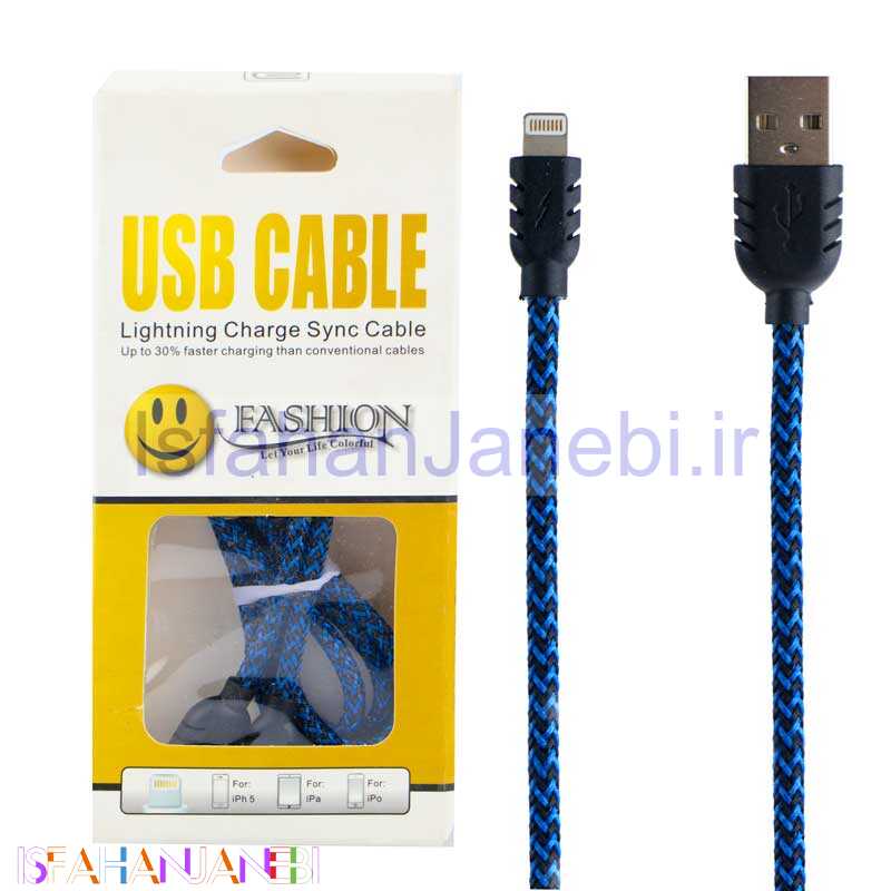 اصفهان جانبی-کابل آیفونی Fashion KS-U52 1m روکش دار