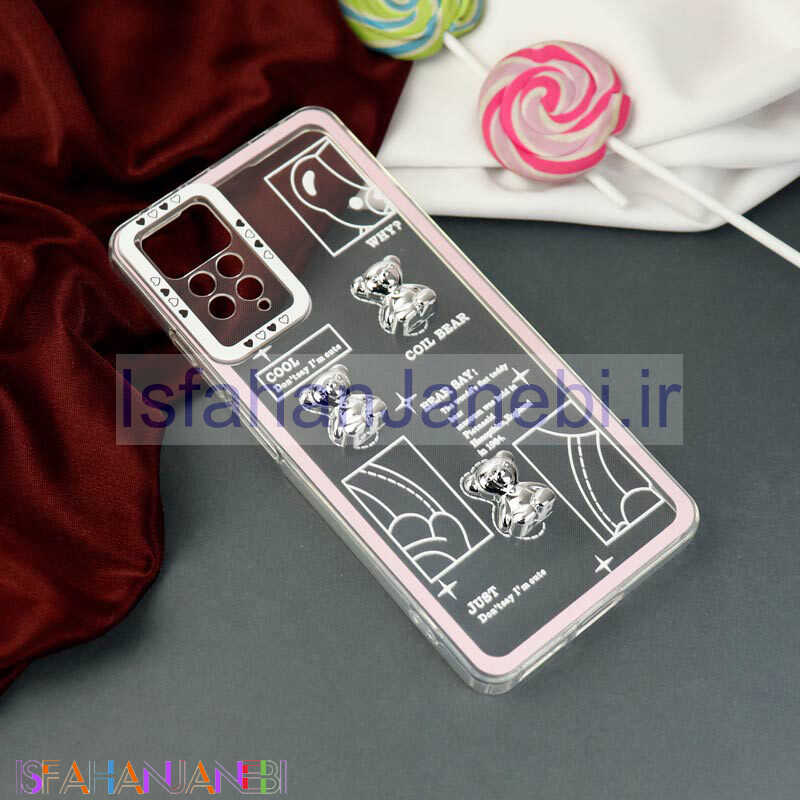 اصفهان جانبی-قاب عروسکی خرس نقره ای محافظ لنزدار Xiaomi Redmi Note 11 Pro