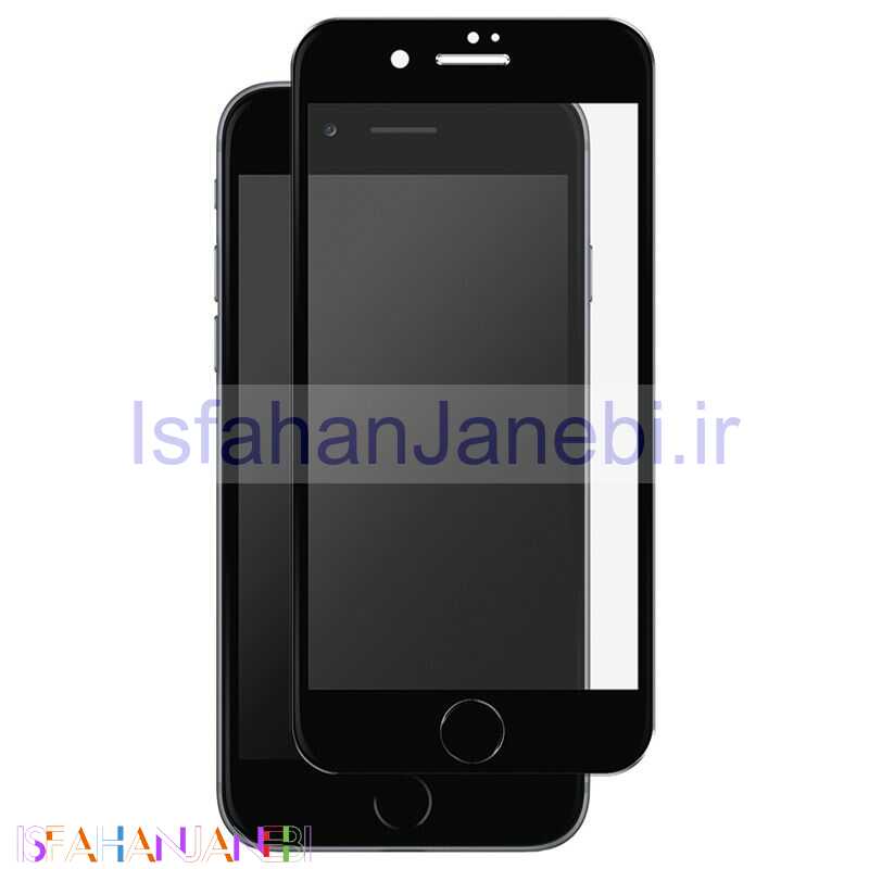 اصفهان جانبی-گلس تمام چسب آیفون iPhone 7/8/SE 2020 مشکی