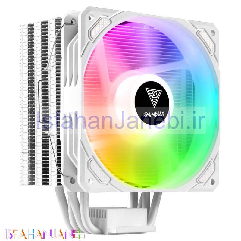 اصفهان جانبی-فن خنک کننده CPU گیم دیاس Gamdias Boreas E1-410 RGB WH