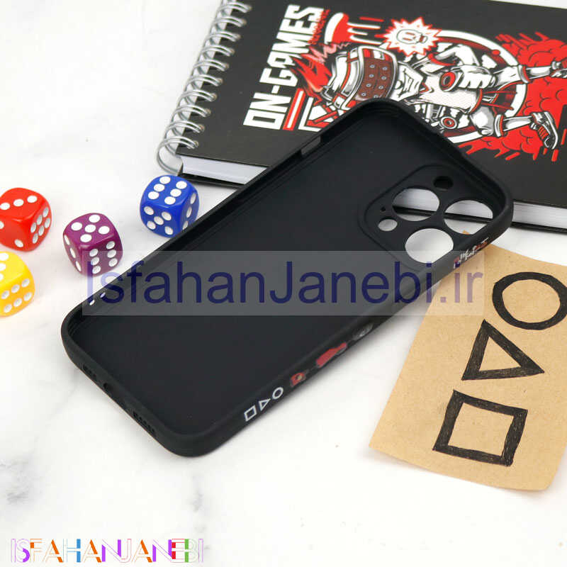 اصفهان جانبی-قاب سیلیکونی محافظ لنزدار طرح اسکویید گیم iPhone 13 Pro کد 12