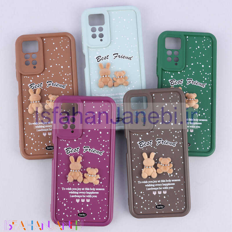 اصفهان جانبی-قاب سولید کیس عروسکی پشمالو محافظ لنزدار Xiaomi Redmi Note 12 Pro 4G