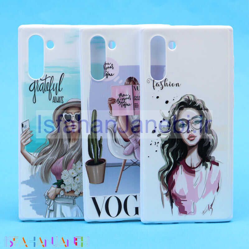 اصفهان جانبی-قاب فانتزی سفید طرح دختر سامسونگ Note 10