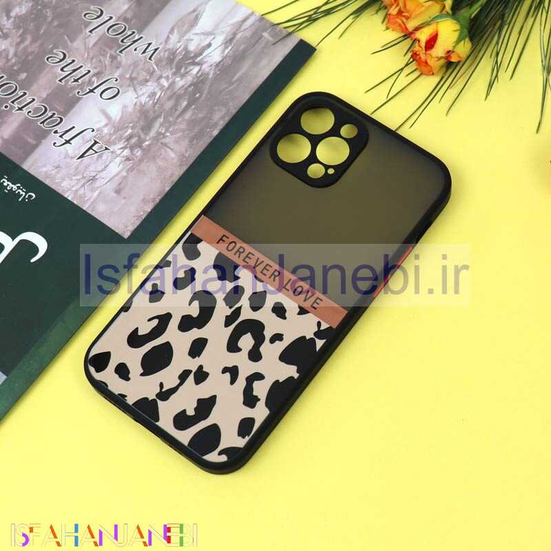 اصفهان جانبی-قاب PC مات محافظ لنزدار طرحدار پلنگی آیفون iPhone 12 Pro
