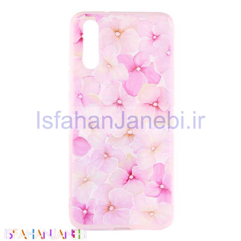 اصفهان جانبی-قاب ژله ای صورتی طرح دار کد2 Huawei P20