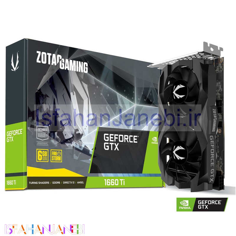 اصفهان جانبی-کارت گرافیک ZOTAC GeForce GTX1660 Ti 6GB GDDR6 192Bit