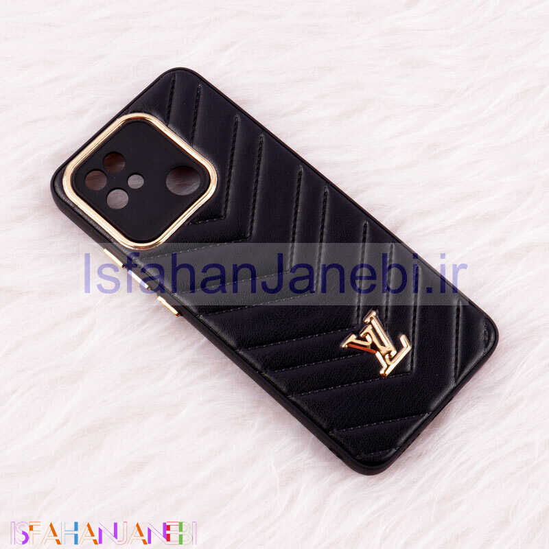 اصفهان جانبی-قاب پافر چرمی لوزی محافظ لنزدار Xiaomi Redmi 10C