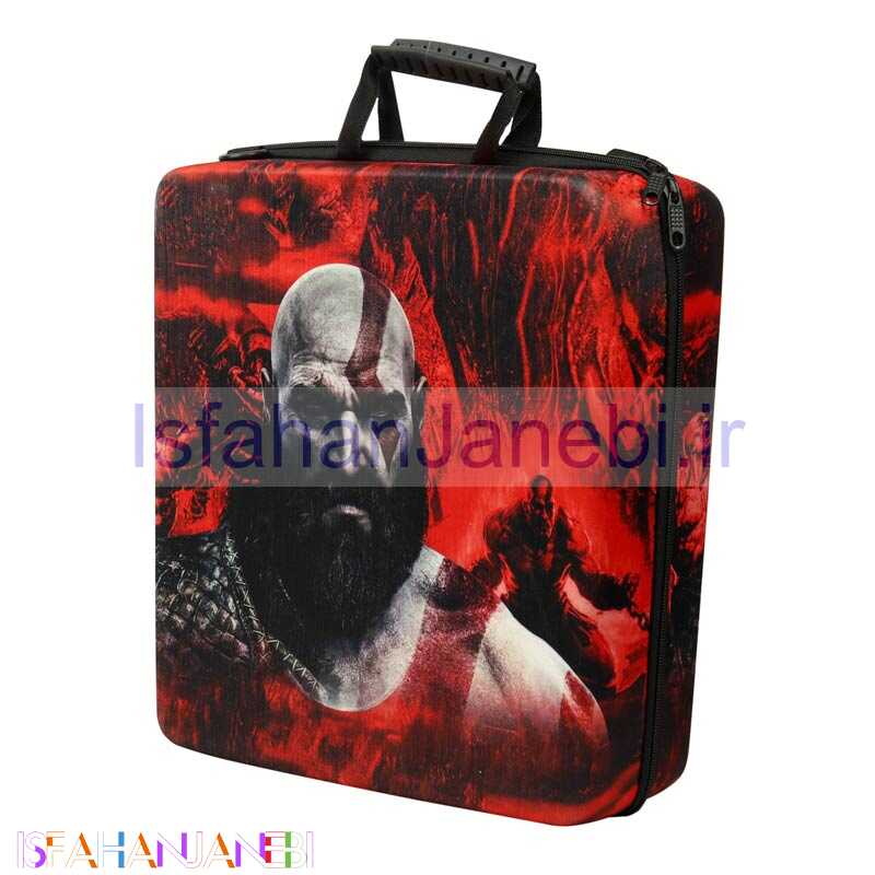 اصفهان جانبی-کیف کنسول بازی PS4 طرح کاراکتر God Of War زمینه قرمز