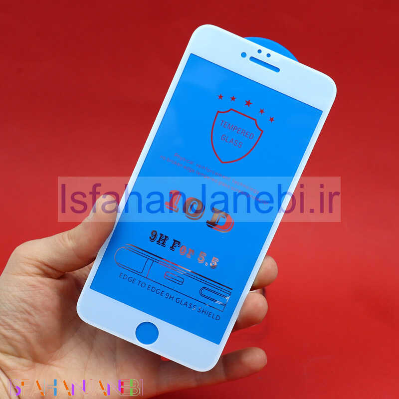 اصفهان جانبی-گلس تمام چسب iPhone 6 Plus 10D سفید