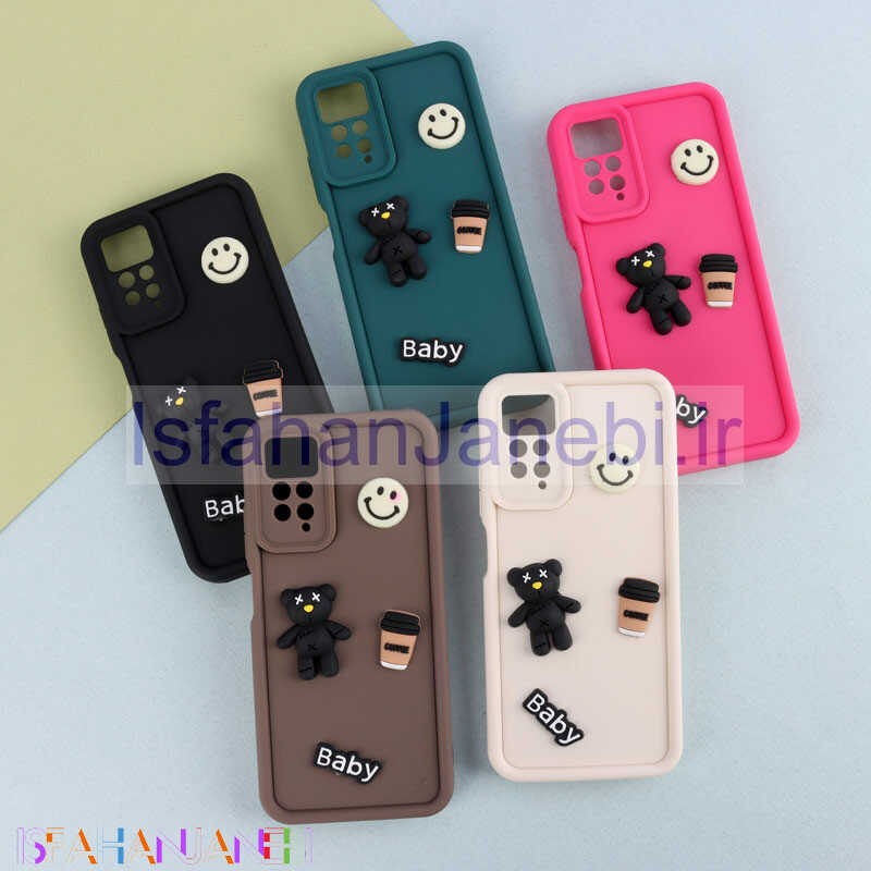 اصفهان جانبی-قاب سیلیکونی Fashion Case عروسک برجسته ریز محافظ لنزدار Xiaomi Redmi Note 12 Pro 4G