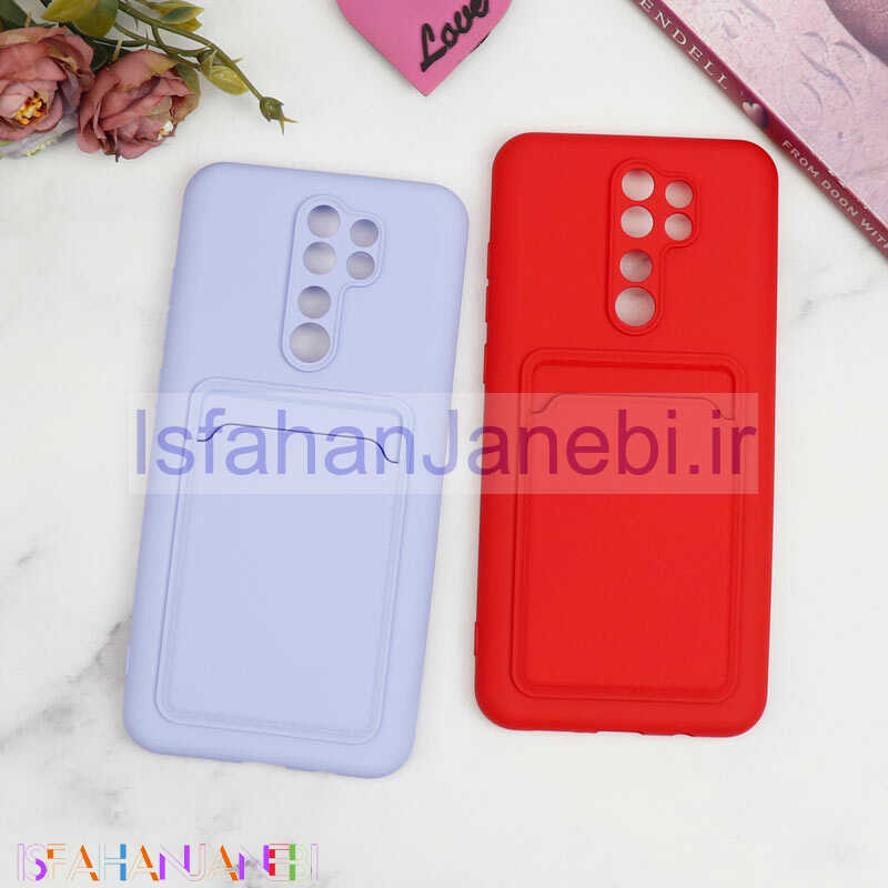 اصفهان جانبی-قاب سیلیکونی جاکارتی دار محافظ لنزدار Xiaomi Redmi Note 8 Pro لایت