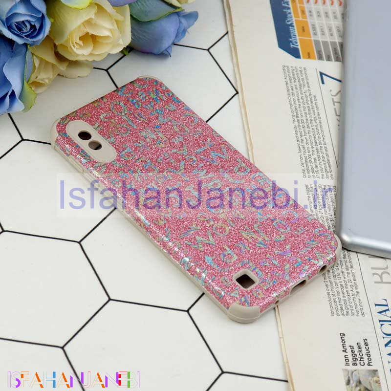 اصفهان جانبی-قاب شاینی سواروسکی محافظ لنزدار طرح لاتین Samsung Galaxy A10