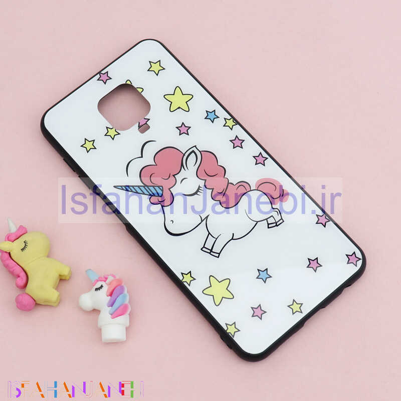 اصفهان جانبی-قاب پشت گلسی طرح دار یونیکورن Xiaomi Redmi Note 9s
