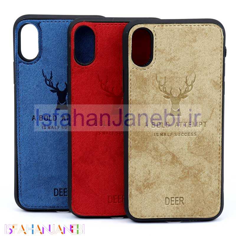 اصفهان جانبی-قاب چرمی طرح گوزن iPhone X/XS