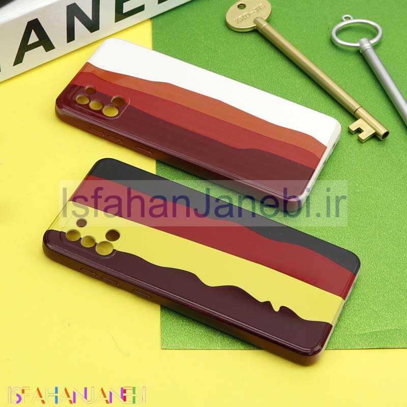 اصفهان جانبی-قاب سیلیکونی محافظ لنزدار طرح رنگین کمانی Samsung Galaxy A31