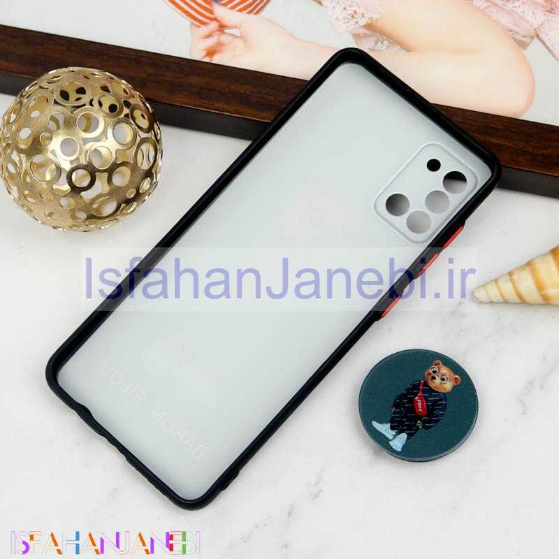 اصفهان جانبی-قاب PC محافظ لنز دار طرح Baron + پاپ سوکت Samsung Galaxy A31