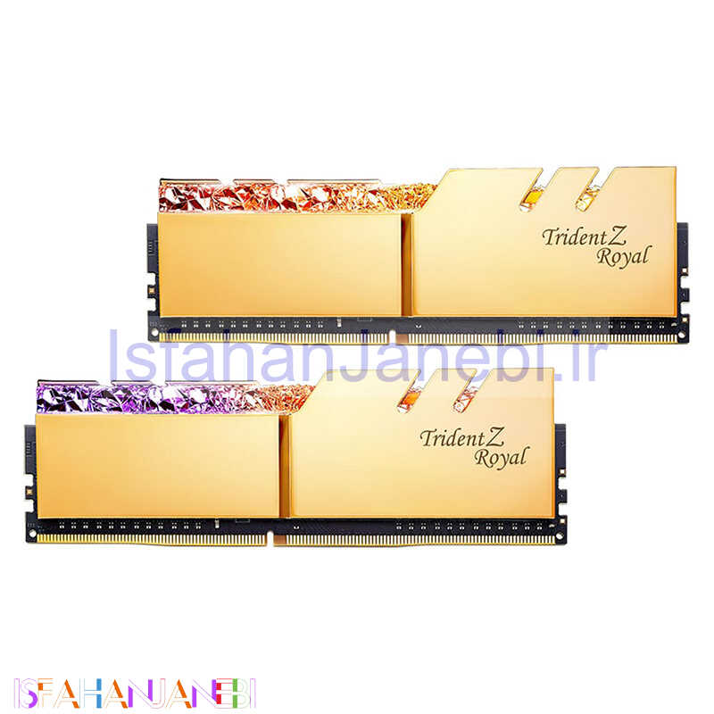 اصفهان جانبی-رم کامپیوتر G.SKILL Trident Z Royal Gold DDR4 16GB 3600MHz CL18 Dual