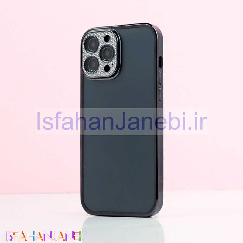 اصفهان جانبی-قاب پشت مات My Case نگین دار محافظ لنزدار iPhone 13 Pro Max