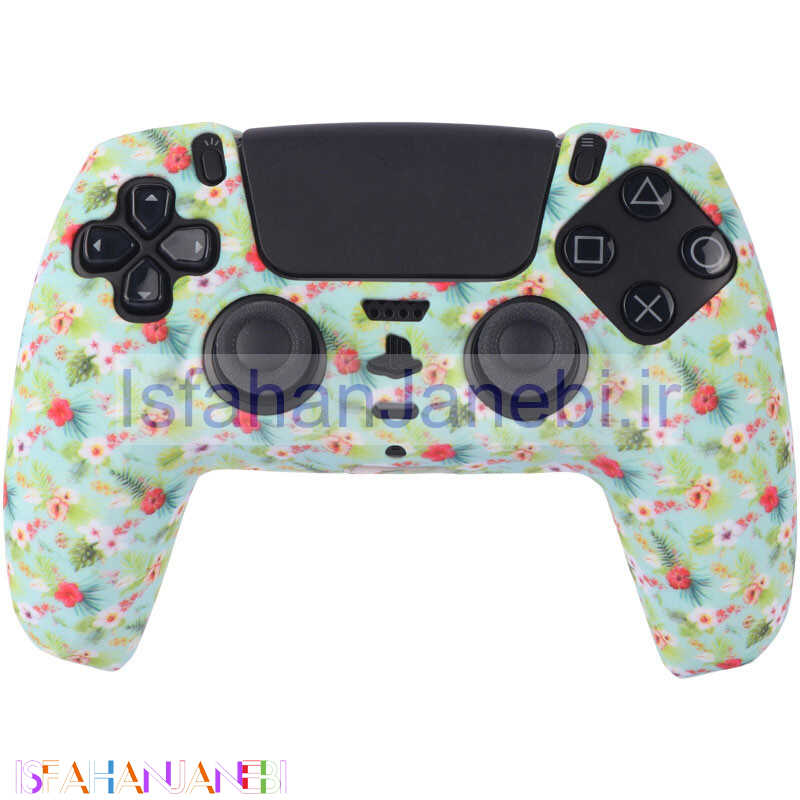اصفهان جانبی-روکش دسته بازی PS5 طرح گل زمینه سبز