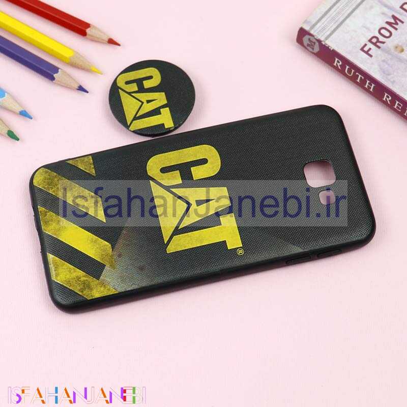 اصفهان جانبی-قاب فانتزی برجسته + پاپ سوکت طرح CAT سامسونگ J5 Prime سری D