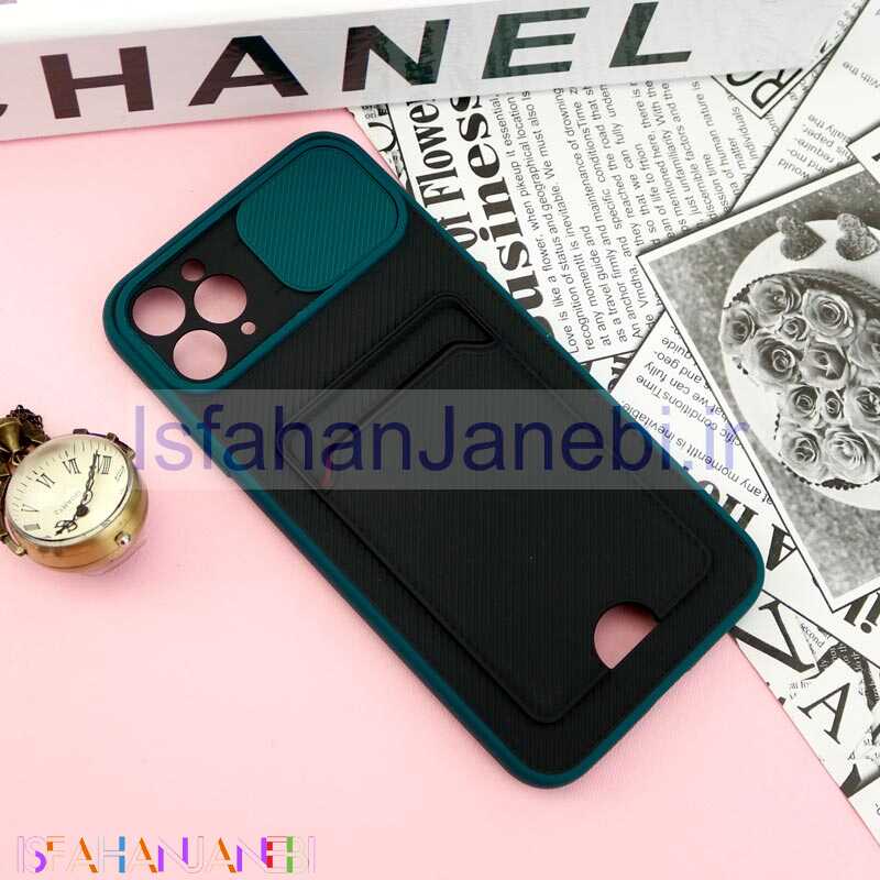 اصفهان جانبی-قاب ضد ضربه جاکارتی دار محافظ لنز کشویی کلاسیک iPhone 11 Pro Max