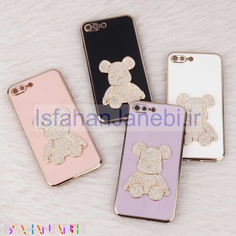 اصفهان جانبی-قاب My Case Power Bear نگین دار محافظ لنزدار iPhone 7 Plus / 8 Plus