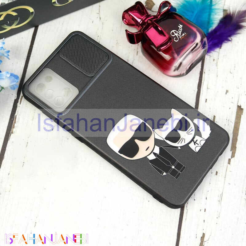 اصفهان جانبی-قاب طرحدار محافظ لنزدار کشویی طرح Boss Cat سامسونگ A31 سری C