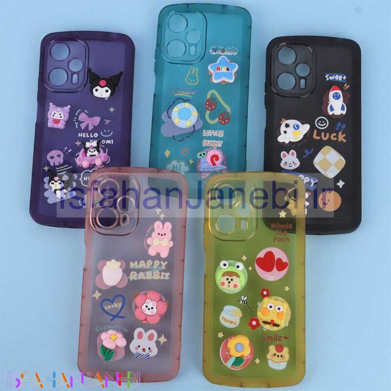 اصفهان جانبی-قاب Fashion Case شیائومی Poco F5 عروسک برجسته محافظ لنزدار
