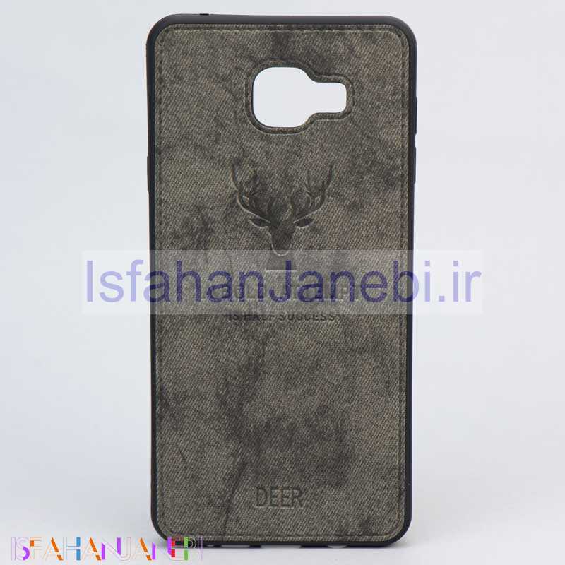 اصفهان جانبی-قاب چرمی طرح گوزن Samsung A7 2016 خاکستری