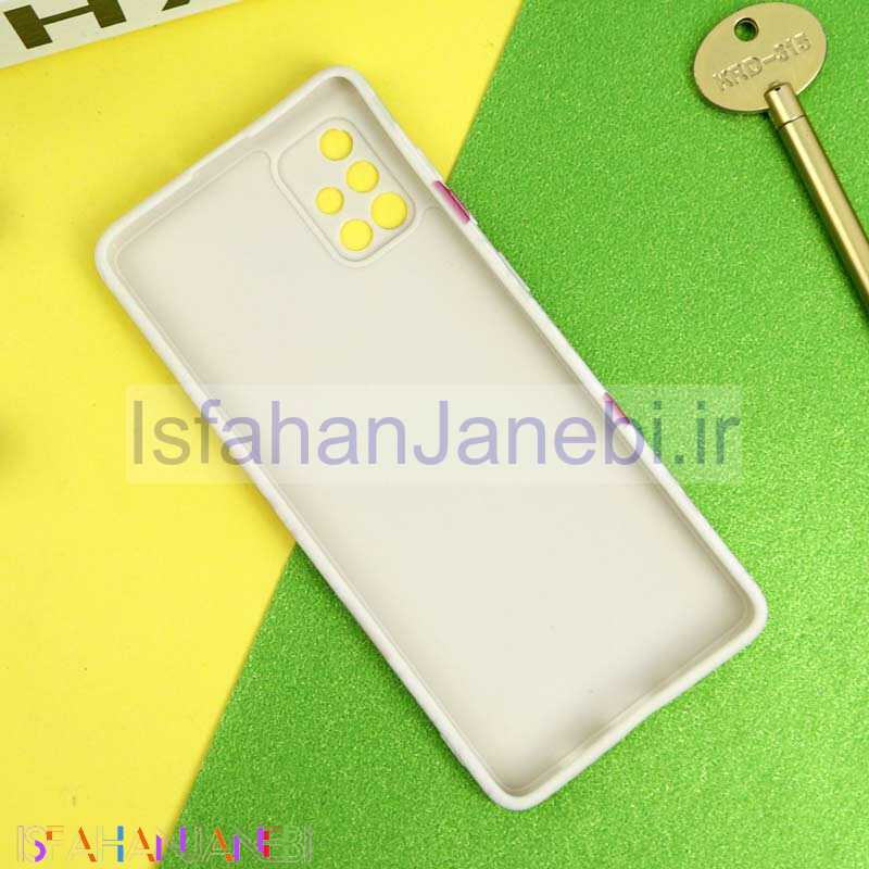 اصفهان جانبی-قاب سیلیکونی محافظ لنزدار طرح گل Samsung Galaxy A71