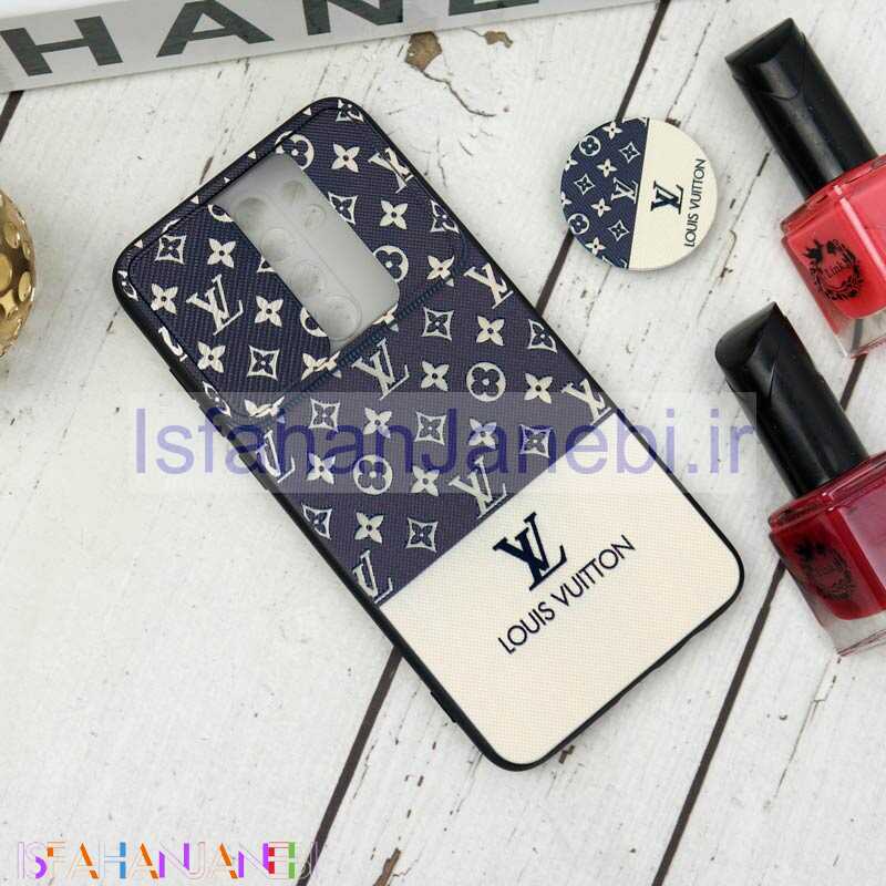 اصفهان جانبی-قاب طرحدار محافظ لنزدار کشویی + پاپ سوکت طرح LV شیائومی Redmi Note 8 Pro سری B