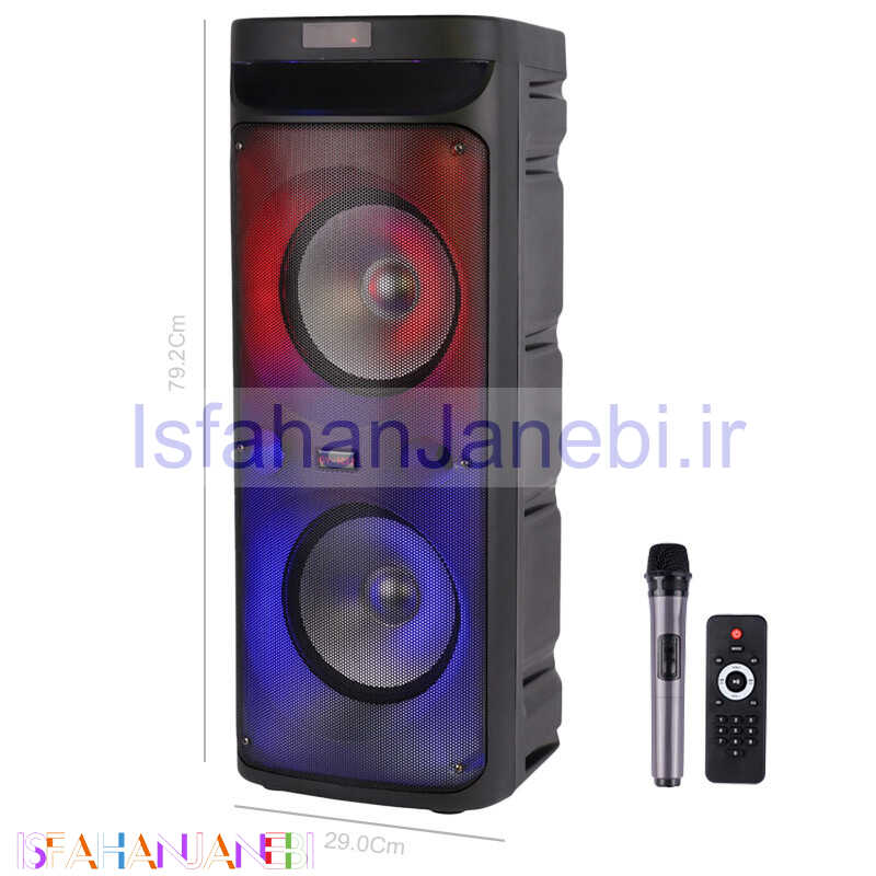 اصفهان جانبی-اسپیکر چمدانی بلوتوثی GY-1022 + میکروفون و ریموت کنترل