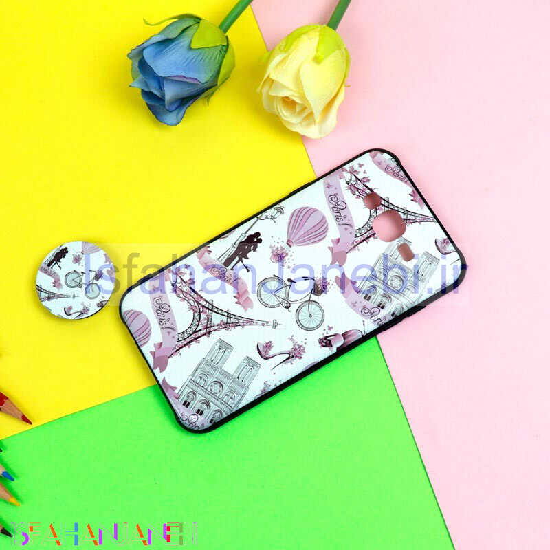 اصفهان جانبی-قاب فانتزی برجسته + پاپ سوکت طرح ایفل سامسونگ J7 سری D