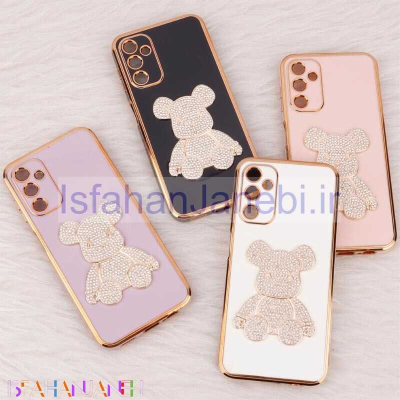 اصفهان جانبی-قاب My Case Power Bear نگین دار محافظ لنزدار Samsung Galaxy A14 4G / A14 5G