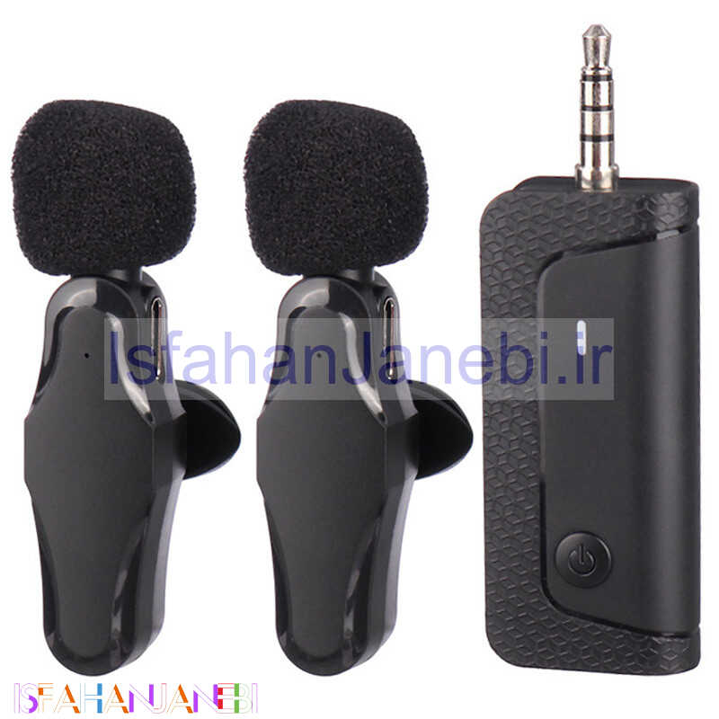 اصفهان جانبی-میکروفون یقه ای بی سیم دوتایی K35 Pro 3.5mm