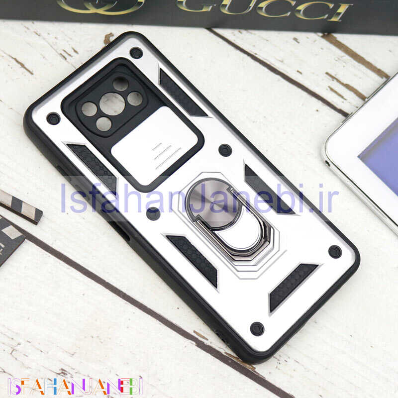 اصفهان جانبی-قاب ضد ضربه محافظ لنزدار کشویی هولدر دار بتمن Xiaomi Poco X3