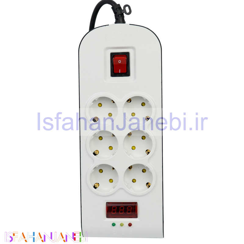 اصفهان جانبی-محافظ برق صوتی تصویری 6 خانه پارت الکتریک با کابل 5 متری Part Electric PE8796