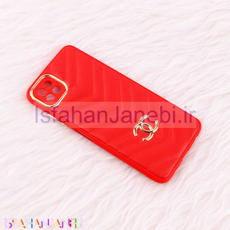 اصفهان جانبی-قاب پافر چرمی لوزی محافظ لنزدار Samsung Galaxy A22 5G