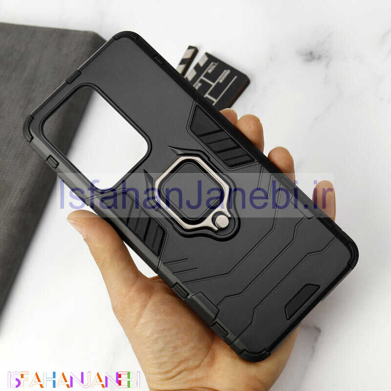 اصفهان جانبی-قاب ضد ضربه هولدر دار Keysion سامسونگ S20 Ultra مشکی